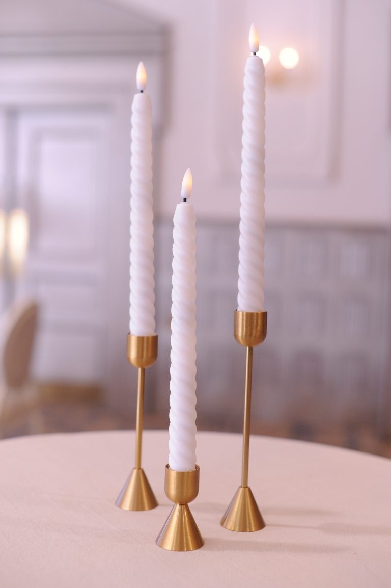 Classic Gold Candlesticks Set of 3