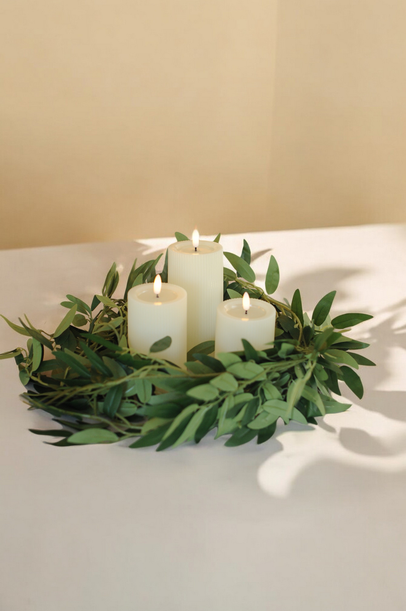 Foliage and Candle Centrepiece Set